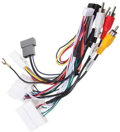Operitacx Cavo Di Alimentazione Per Autoradio Auto Adattatore Cablaggio Stereo Per Navigazione Schermo Grande Connessione Stabile e Plug Play Compatibile Con Dispositivi Auto Din
