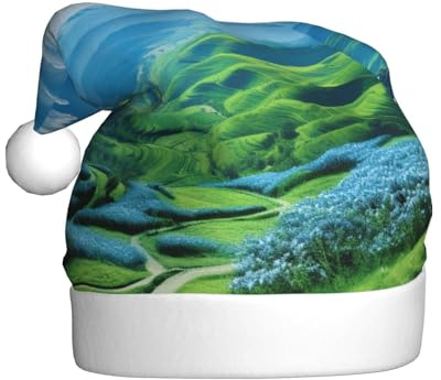 sttung Farm Houses Windmill Tractor Print Adult Festive Christmas Hat - Christmas, Halloween, New Year, Parties, Events & Promotions