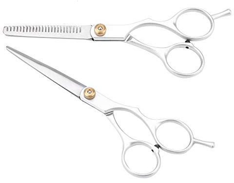 Pongnas Set di Forbici per Tagliare i Capelli, Parrucchiere, Parrucchiere, per Famiglie, Animali Domestici (Set 2 pezzi)