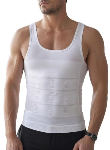 Compression Vest for Men, Mens Slimming Sleeveless Shapewear Tank Top | Tummy Control Undershirt for Sports Daily
