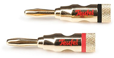 Teufel Bananenstecker C8502P (Paar) für Lautsprecher - gold, schwarz/rot