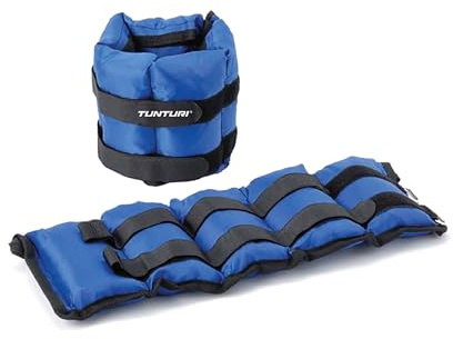 Tunturi 2er Set Handgelenksgewichte, 2,25 kg, Manschettengewichte für Arme und Beine