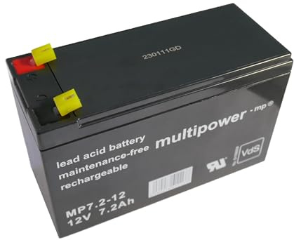 Multipower MP7.2-12 12V 7,2AH PB Bleigel Akku AGM Technik für PowerWalker PWB12-7 VFD 600