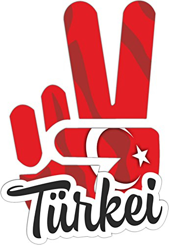 INDIGOS UG - Aufkleber - Autoaufkleber - Sticker - Türkei - Victory - Sieg - Heckscheibe, Kofferraum - 10x8cm