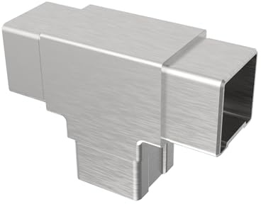 Sellon24® Edelstahl T-Verbinder Rechteckverbinder Vierkant Rohr 40x40 4307.044
