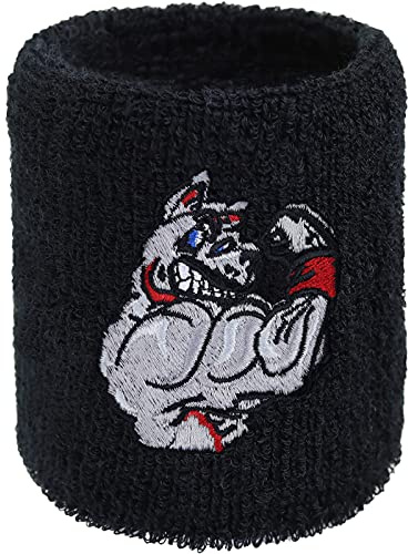 EXPRESS-STICKEREI Schweissband Sport Fitness Design Schweissband mit Stickere Band Bestickt & Absorbierendes Frottee | Jogging Wristband Geschenk Sporttraining Schweiß-Band Ballsport Accessoire