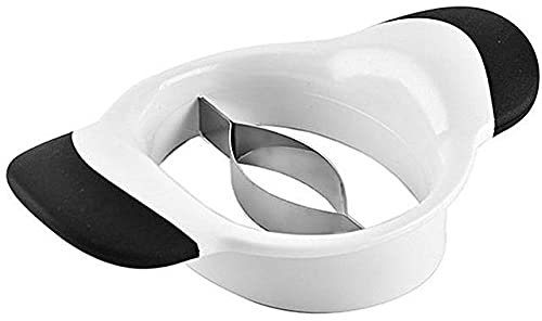 Mango Splitter Mango Cutter Slicer Stainless Steel Non-Slip Handles, Stainless Steel Blade, Cutter, Black-White