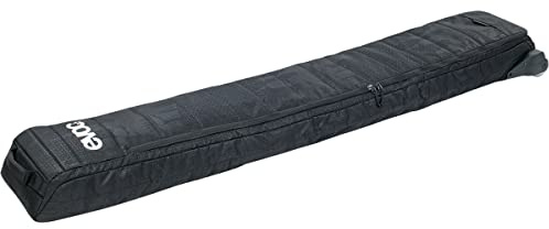 EVOC SKI ROLLER Skitasche Reisetasche (Zusammenfaltbar, für bis zu zwei paar Ski geeignet, austauschbare Skate-Rollen für leises und geschmeidiges Rollen, robustes Material, Größe: L), Schwarz