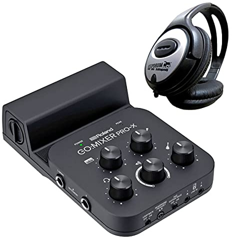 Roland GO:Mixer Pro-X Audio-Interface für Mobilgeräte + keepdrum Kopfhörer