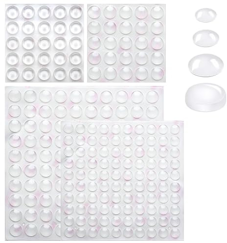 AZWOOD Gummipuffer Selbstklebend, 250 Stücke Elastikpuffer, 4 Größen Silikon Transparent Möbelpuffer Anschlagpuffer Schutzpuffer Türpuffer für Möbel Tür Schranktür