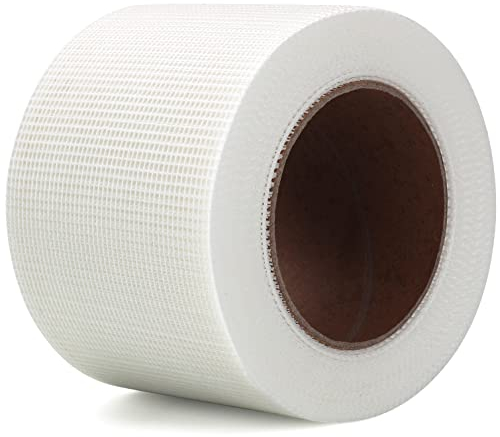 LLPT Selbstklebend Gewebeband Glasfaser-Gewebe 10 cm x 30 m Industriequalität Extra Stärke 200g Fasergewebe Schwere Reparaturband für Nahtflicken Wandriss Nahtreparatur Farbe Weiß (DRF410)