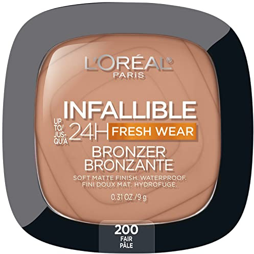 L'Oreal Paris L'Oréal Paris Infallible Up to 24H Fresh Wear Soft Matte Longwear Bronzer. Waterproof, Heatproof, Transfer, Humidity and Sweatproof, Fair, 0.31 oz