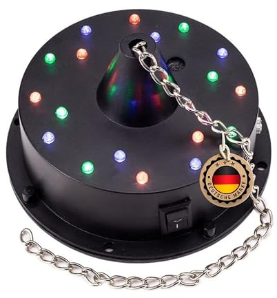 ETEC Professional LED Motor SKM18 für Spiegelkugel DISCOLIGHT BELEUCHTUNG Disco Effekt Strahler batteriebetrieben mit 18 LEDs Partykeller DJ Club Veranstaltung