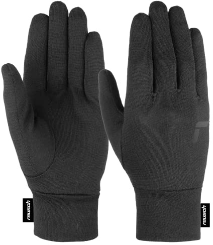 Reusch Merino Pro Touch-TEC™ aus hochwertiger Merino Wolle, extra amtungsaktive Sporthandschuhe für Laufen, Fahrradfahren, Wandern, Alltagshandschuhe Unterziehhandschuhe, Touchscreen