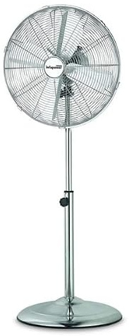 Fun Hub 14'' Floor Fan 3 Speed High Velocity Air Cooling Industrial Home Gym Workshop, Silver