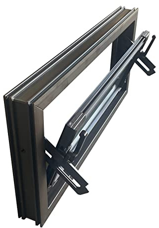 Trobak Kellerfenster braun 60 x 30 cm Isolierglas UG-Wert 3,3
