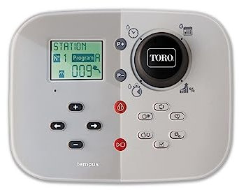 GNCGarden Programador riego Toro Tempus 8 Estaciones Interior 220V – Temporizador riego automatico | Controlador de riego Serie Tempus de Toro Ahorro de Agua | Programador riego automático