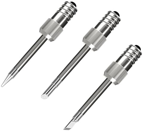 3PCS Upgraded Alloy Replacement Soldering Iron Tips for FROGBRO Cordless Soldering Iron LD006A,Multi-Layer Plating for Long-lasting Durability
