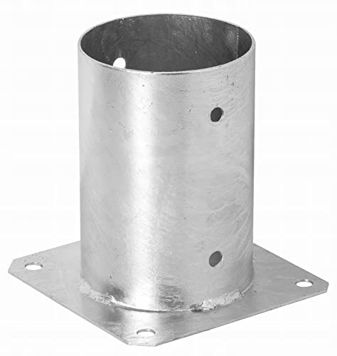 MiG-met - Aufschraubhülse - 100x150mm - Bodenhülse - Pfostenträger - Rundpfostenhalter - Zaunpfosten Anschraubhülse - Einschubhülse Stützhülse Bodenhülse