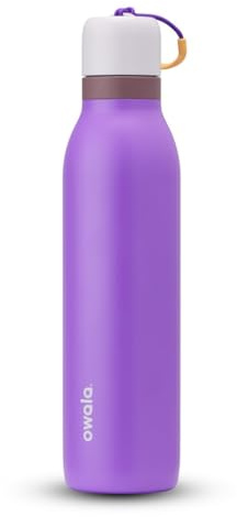 Owala FreeSip Twist Insulated Stainless Steel Water Bottle with Straw for Sports and Travel, 710ml, Purple, Purple (California Grapevine)