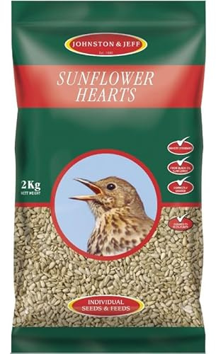 2kg Sunflower Hearts For Wild Birds - Bird Food/Feed - High-Protein, Oil-Rich Wild Bird Seed - Ideal Feed for All Bird Species