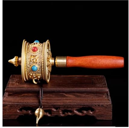 DubMag Tibetische Gebetsmühle, Buddhismus-Produkte, Handgebetsmühle, buddhistische Gebetsmühle, eine Ultra-Glatte und leise handgekurbelte Sutra-Mühle for den tibetischen Buddhismus