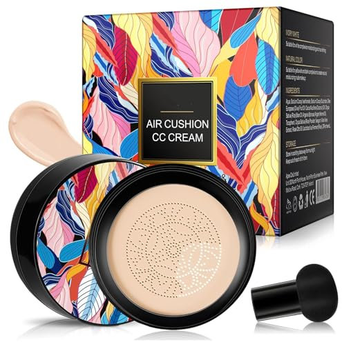 2024 New Mushroom Head Air Cushion CC Cream - Apartment Air Cushion CC Cream, Long-Lasting Matte Waterproof Moisturizing Concealer Beauty (BRIGHTEN)
