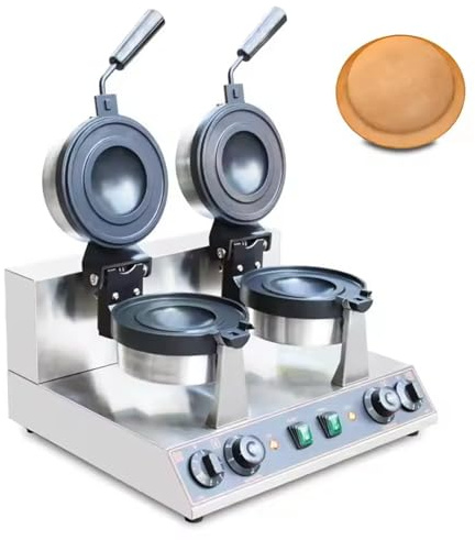 YMAOMAO Máquina Comercial de Prensa de Helado Panini, máquina eléctrica para Hacer gofres de Hamburguesas, sartenes antiadherentes, máquina para Hornear Prensa de panini para Hamburguesas,B