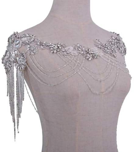 Zghhc Perlen Schulterkette Schal Körperkette Fransen Quasten Strand Schulterkette Hochzeit Armkette Für Frauen Bräute