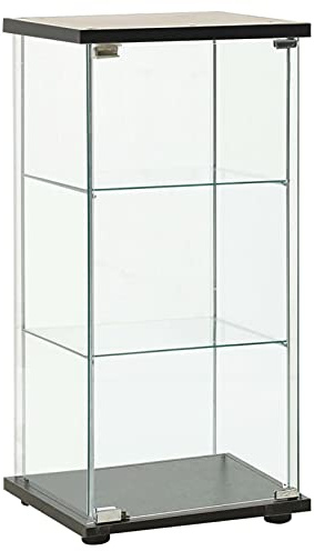 Sufrk Vitrinenschrank Hartglas Schwarz VitrinenschräNke Cabinet Wohnzimmerschrank