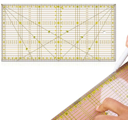 Righello Universale 15 cm x 30 cm Trasparente, righello universale 15 cm x 30 cm, trasparente | regolo per taglierino a rotella, riga per patchwork
