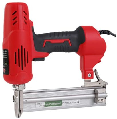 F Fityle Cloueuse de finition électrique, agrafeuse ergonomique, prise UE 220 V pour l'installation de moulures de fenêtre, outil de travail du bois léger et