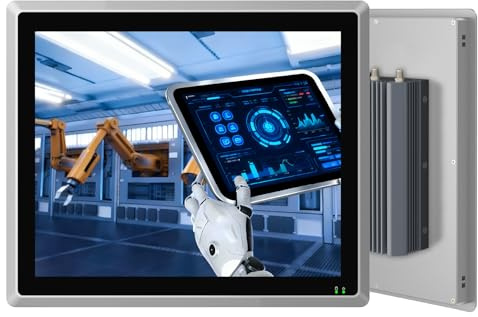 SunKol 15 Panel PC Industriel Fanless IP65 Écran Tactile Tout-en-Un | Windows 11 Pro Embedded Tactile Capacitif Computer,Auto Power-on,I5-10310U,8GB RAM,512GB SSD,LAN,HDMI,USB,HMI,Automatisation