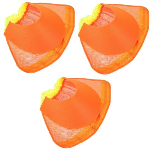 Angoily 3 Stück Sonnenschutz-Helmvorhang gesichtssonnenschutz gesichtssonnencreme Sonnenschutz am BAU Rand Hüte für Männer Lüfter Hutkrempe Schutzhelm Sonnenschutz mit voller Krempe Netz