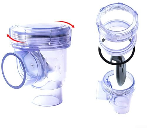 Clapet anti-retour en PVC - Prévention du refoulement - 50 mm - Système de drainage vertical horizontal - Système de drainage efficace (B)