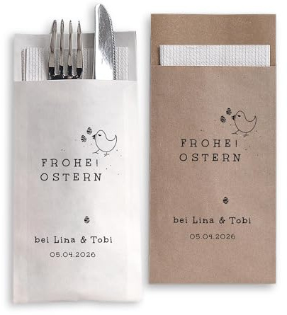 Generisch Tischdeko Personalisierbare Bestecktasche Besteckhülle Frohe Ostern