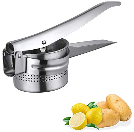 Potato Ricer - Stainless Steel Manual Masher for Potatoes, Fruits, Vegetables, Yams, Squash, Baby Food and More
