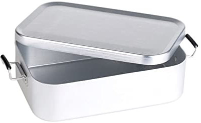Zerodeko Fiambrera De Aluminio Para Picnic Con Hebillas De Doble Oreja Para Acampar Fiambrera De Metal Contenedor De Alimentos De Metal Para Exteriores