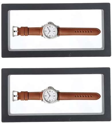 Healeved Boîte De Rangement Pour Montres 18.5X7.5X2 Cm Avec Cadre Flottant Transparent Présentoir Portable Pour Bijoux Protection Contre L'Oxydation Stockage Pratique À Domicile Et En Voyage