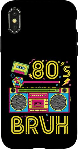 Bruh Boombox Radio stéréo rétro années 80 pour Hommes, Femmes, Enfants Coque pour iPhone X/XS