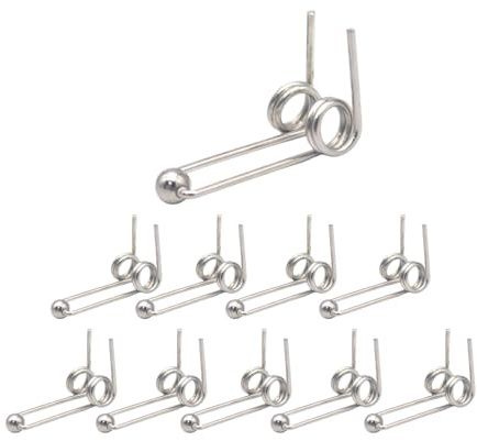 Amagogo 10 piezas de repuesto de resorte de torsión de doble, alambre de acero inoxidable de 1,2 mm de diámetro para rizador de cabello, peinado, 30mm