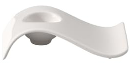 Villeroy & Boch - NewWave äggkopp, modernt äggstativ med exakt inbuktning, premiumporslin, diskmaskinssäker, fyrkantig, vit