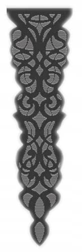 HomeDekorator® Temida Vorhänge Panel - Schiebevorhänge Gemacht aus Jacquard Stoff - Klassisch Deko Wohnzimmer - Flächenvorhang Perfekt für EIN Zimmer, Schlafzimmer, Küche (30 x 90 cm, Schwarz)