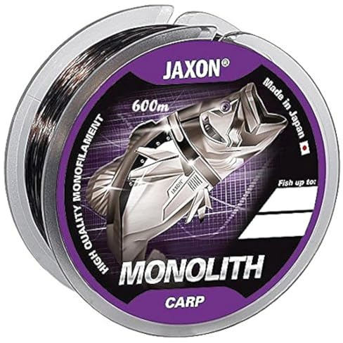 Jaxon Angelschnur Monolith CARP 0,25-0,35mm/600m Spule Monofil Karpfen Schnur (Ø 0,325mm / Tragkraft 20kg)
