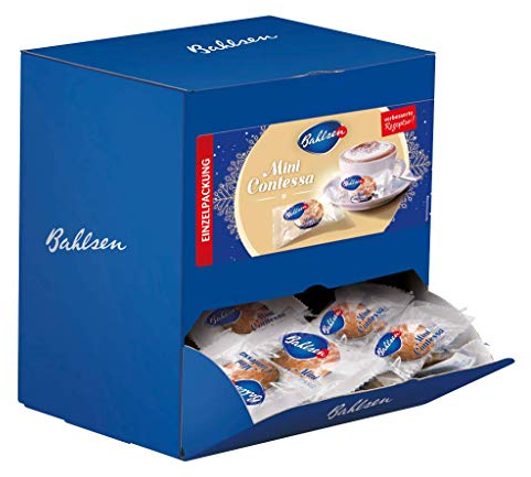 Bahlsen Mini Contessa, 1er Pack Thekendispenser, kleine Lebkuchen auf edelherber Schokolade, einzeln verpackt (1 x 1125 g)