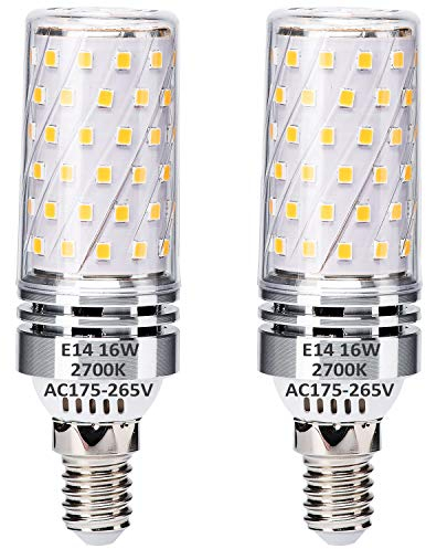 Ugvmn E14 LED Kerze Birnen 12W Entspricht 120W Halogen Birnen, Warmweiss 2700K, E 14 energiesparlampe, e14 glühbirnen, Kein Flackern, Nicht dimmbar, AC 175-265V, 2er Pack