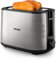 Philips HD2650/90 Toaster Edelstahl (950 W, 8 Bräunungsstufen, Brötchenaufsatz, Auftau- und Aufwärmfunktion, Stopp-Taste, Liftfunktion)