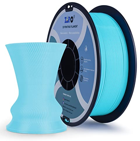 ZIRO PLA Filament 1.75mm, 3D Drucker Filament PLA Basic Color Series 1.75mm 1kg (2.2lbs), Maßgenauigkeit +/- 0.03mm, Cyan