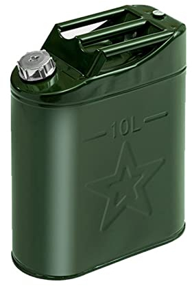 BHBXZZDB Bidon Gasolina, Bidón para carburante/Garrafa Metal Gasolina/Diesel, Bote de Metal de con 3 Asas, Salidas de Aire – Color Verde – Transporte eficiente de Combustible