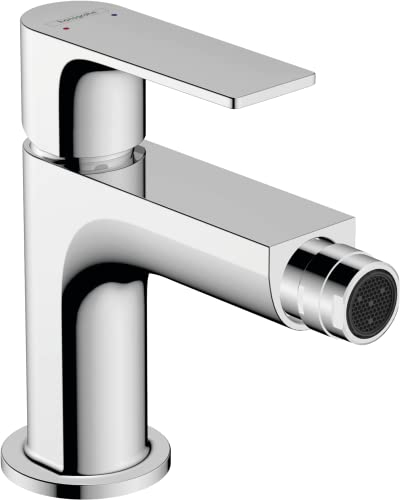 hansgrohe Einhebel-Bidetmischer Rebris E, Bidetarmatur mit Metall Zugstange, wassersparend, Chrom